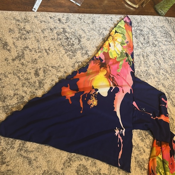 By Vinnik Italian Stretch Chiffon in Citro Print - Picture 4 of 6